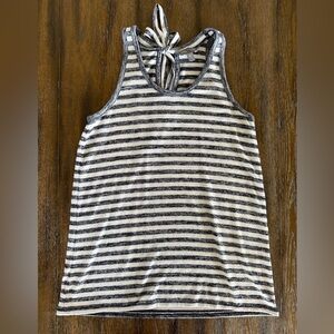 Market & Spruce Women’s Lexxie Navy and White Tie Back Knit Tank Top Size M